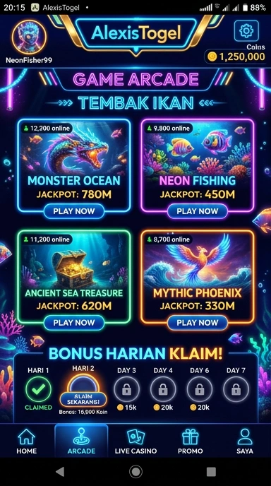 Layar utama alexistogel — antarmuka bersih setelah instalasi
